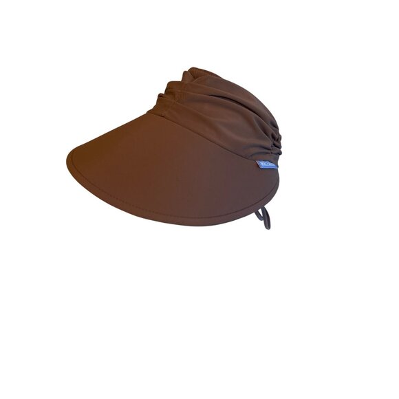 Wallaroo Aqua Visor Brown Lycra Womens Sun Hat With Adjustable Strap - Picture 1 of 5